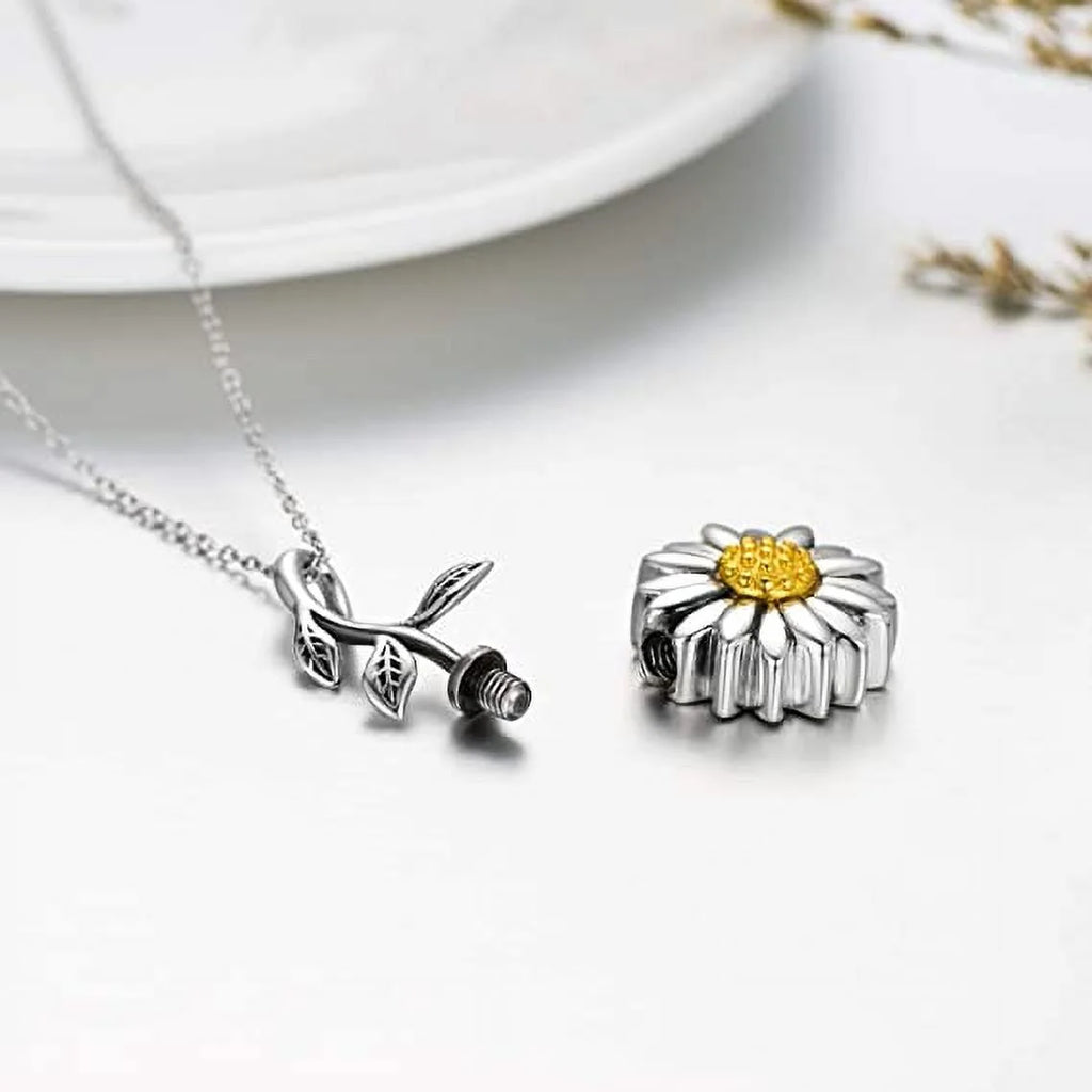 925 Sterling Silver Urn Necklace Pendant Locket B900265