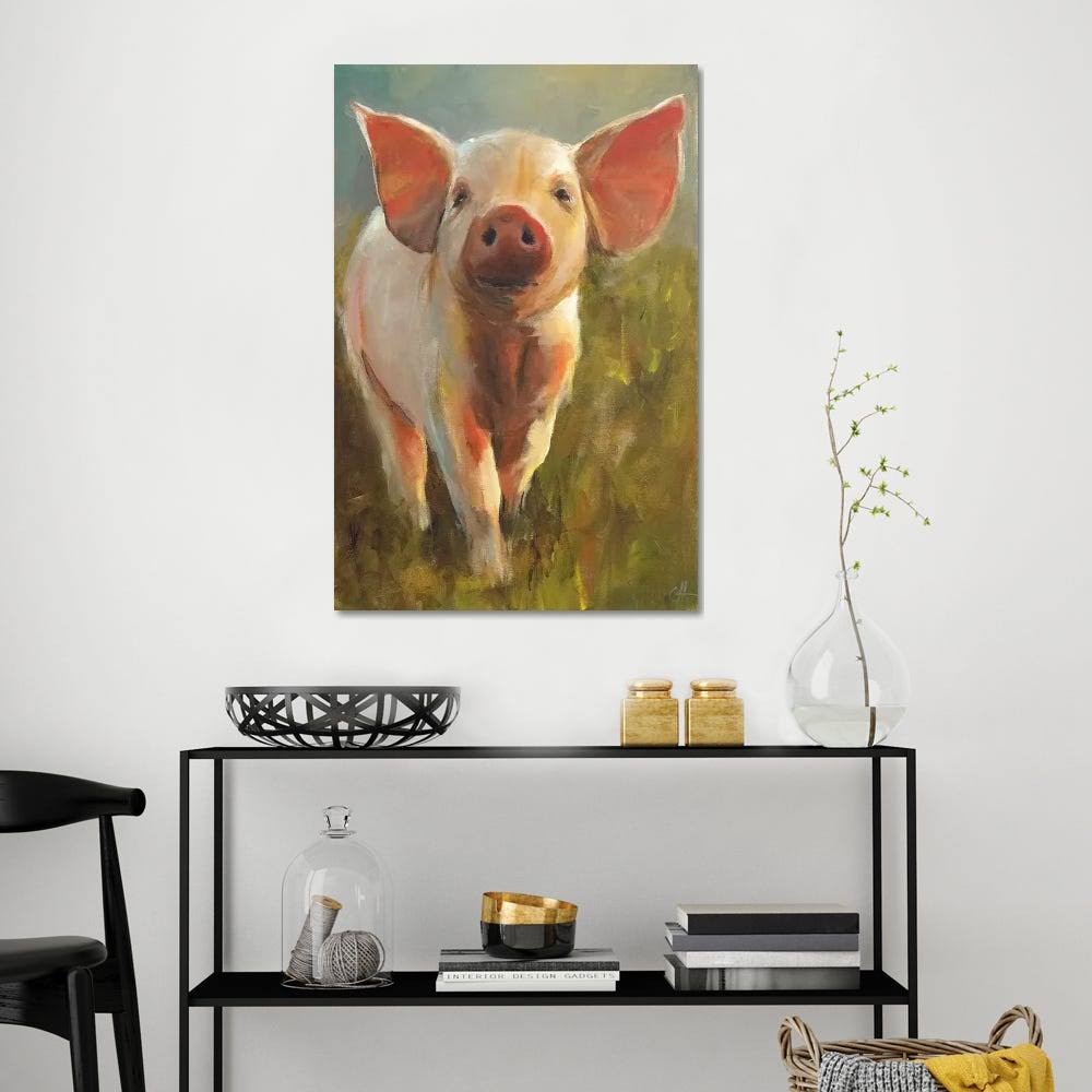 Morning Pig Canvas Art T215