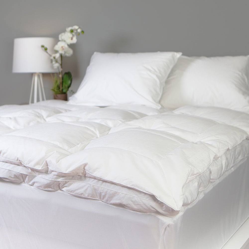 White Cotton Down and Goose Featherbed, Full I744180