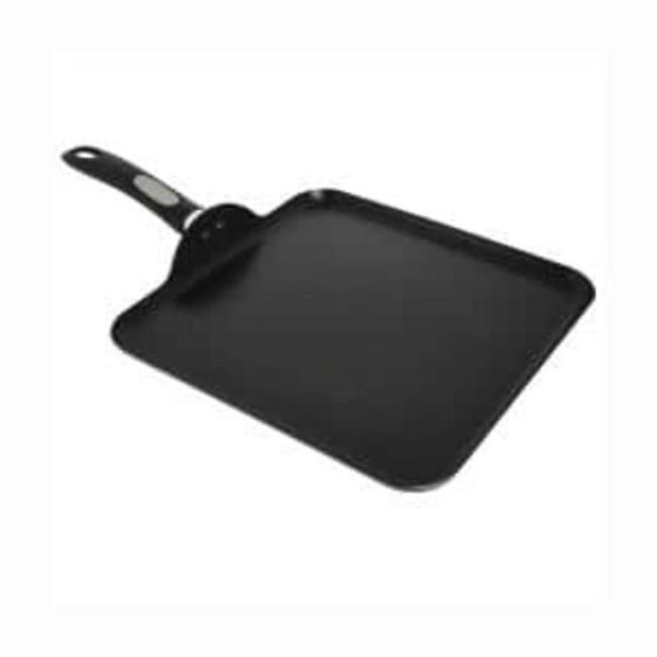 Black Aluminum Stove Top Griddle with Cool Touch Handle U530