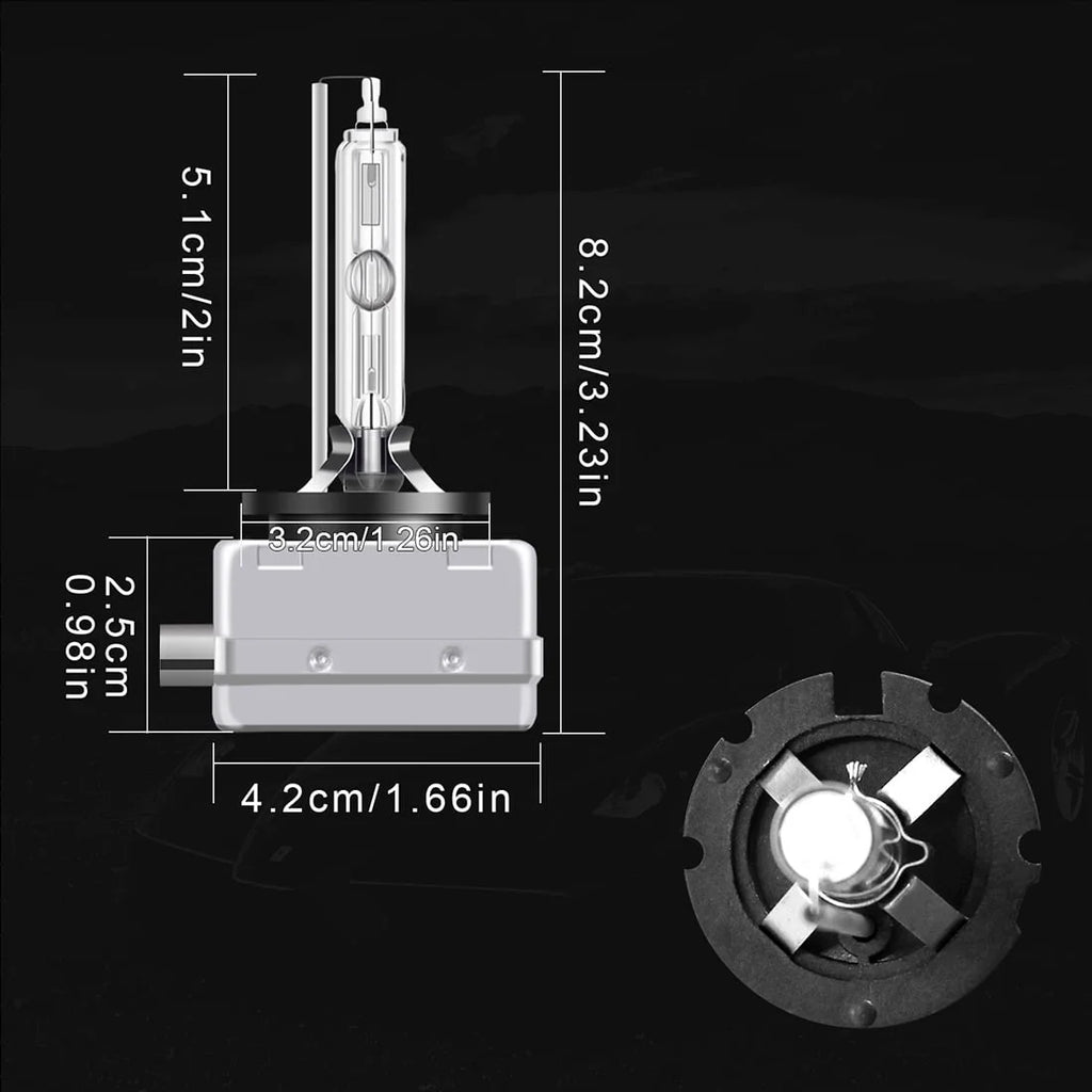 HID Headlight Bulbs D3S High/Low Beam H11 H8 Fog Light 6000k 4pcs A8974