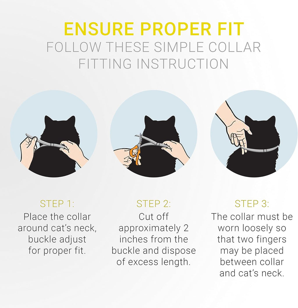 Flea and Tick Collar for Cats, 13 inch, 8 Month Protection F46665