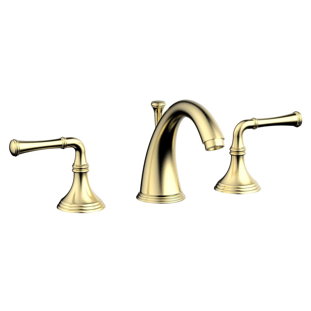 Double Straight Handle Widespread Bathroom Sink Faucet in Pewter N145