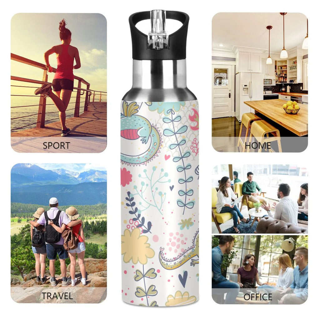 Stainless Steel Insulated Water Bottle with Straw Lid U517017