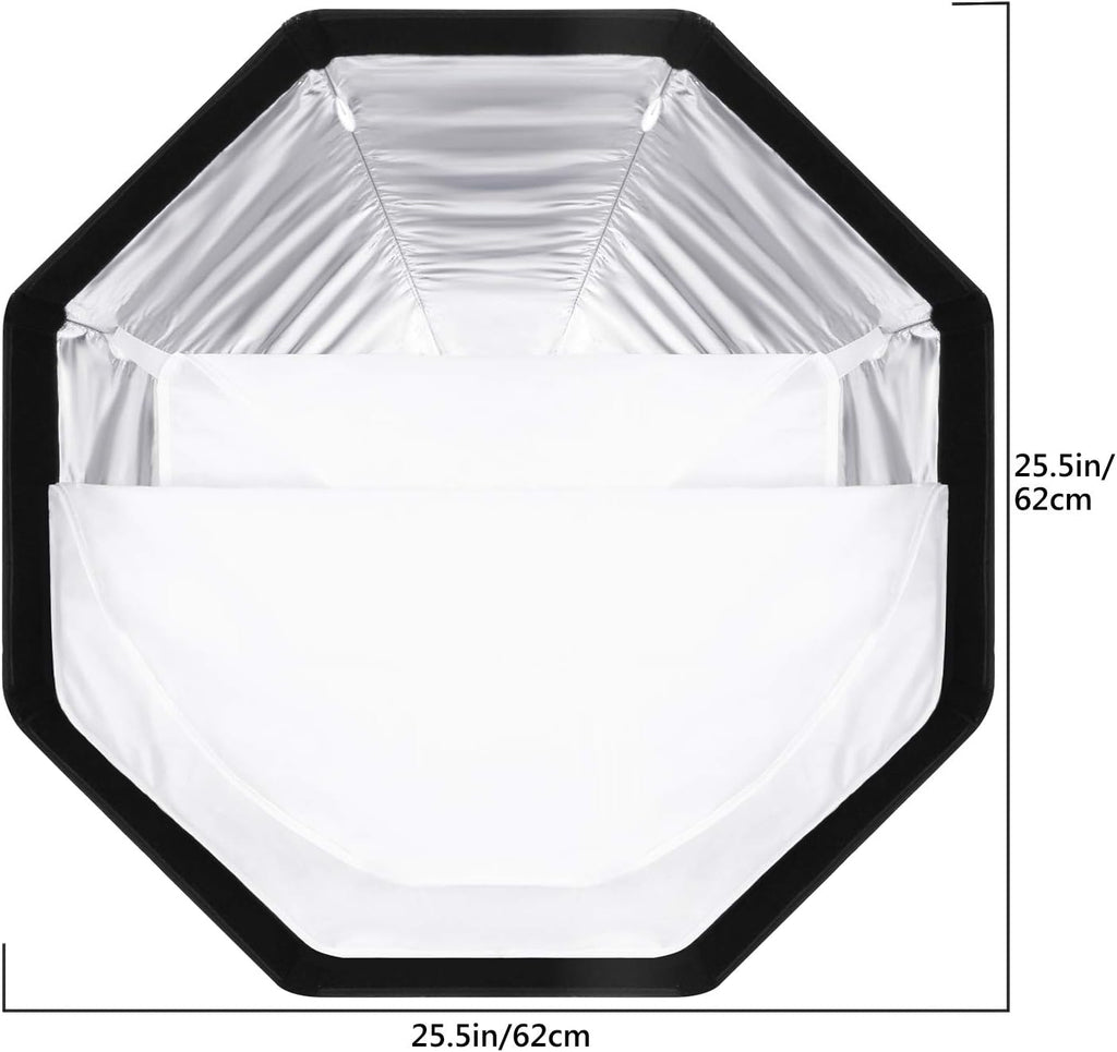 26 Inches Foldable Octagonal Softbox with Bowens Mount Speedring, Carrying Case O54407