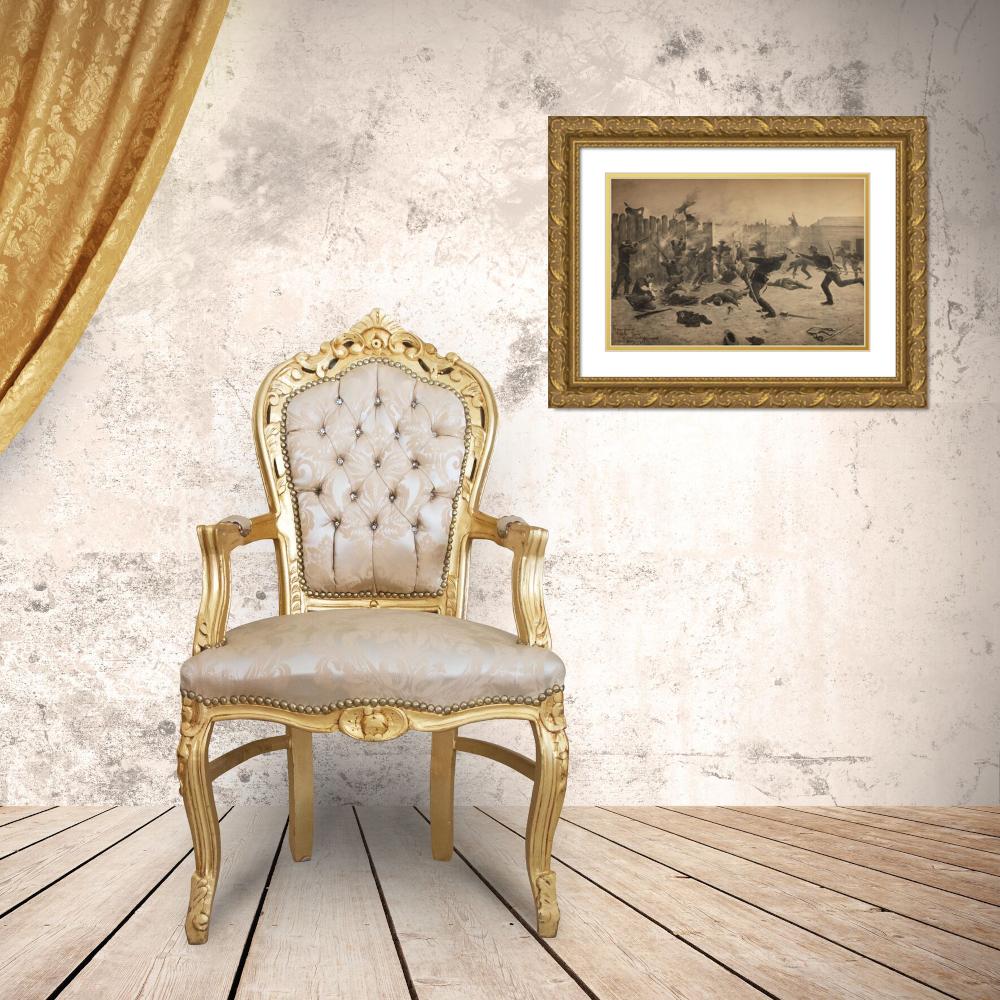 24x19 Gold Ornate Framed Double Matted Art Print E449537