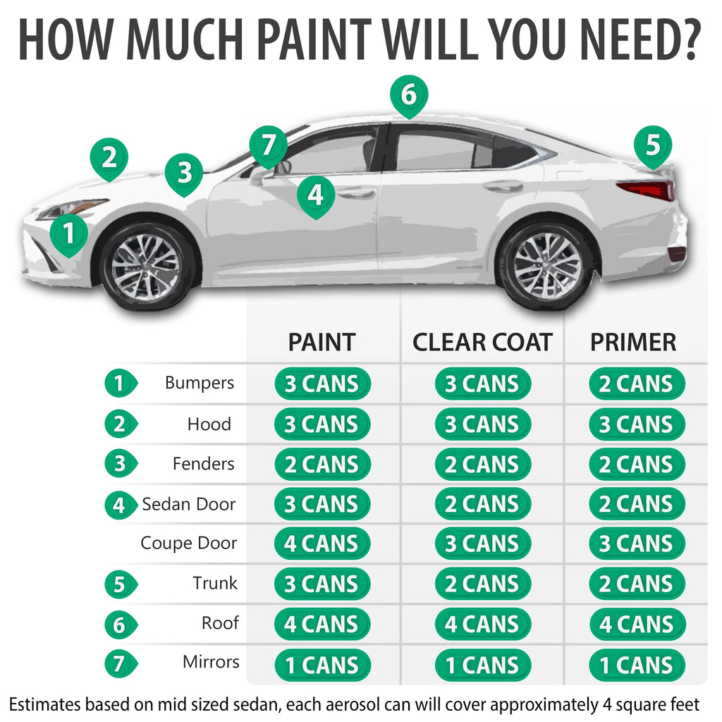 Zanzibar Metallic Automotive Touch Up Paint Spray Basic Kit P717526