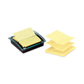 Pop-up Note Dispenser, Black/Clear, Includes (3) Canary Yellow Super Sticky Pop-up Pad, Bundle of 10 Packs A80602