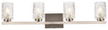 4 Lights Bath Sconce in Stain Nickel with Clear Shade L64887
