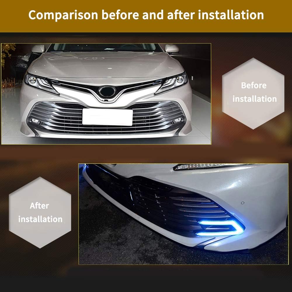 1 Pair Front Bumper Fog Lamp Assembly for Toyota Camry 2018-2020 K500954