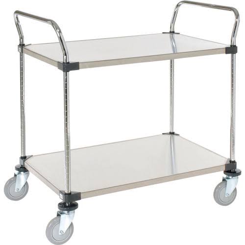 Stainless Steel Utility Cart 2 Shelves 48x24 P504