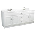 White Gloss Vanity Cabinet with 4-Doors and 3-Drawers X327