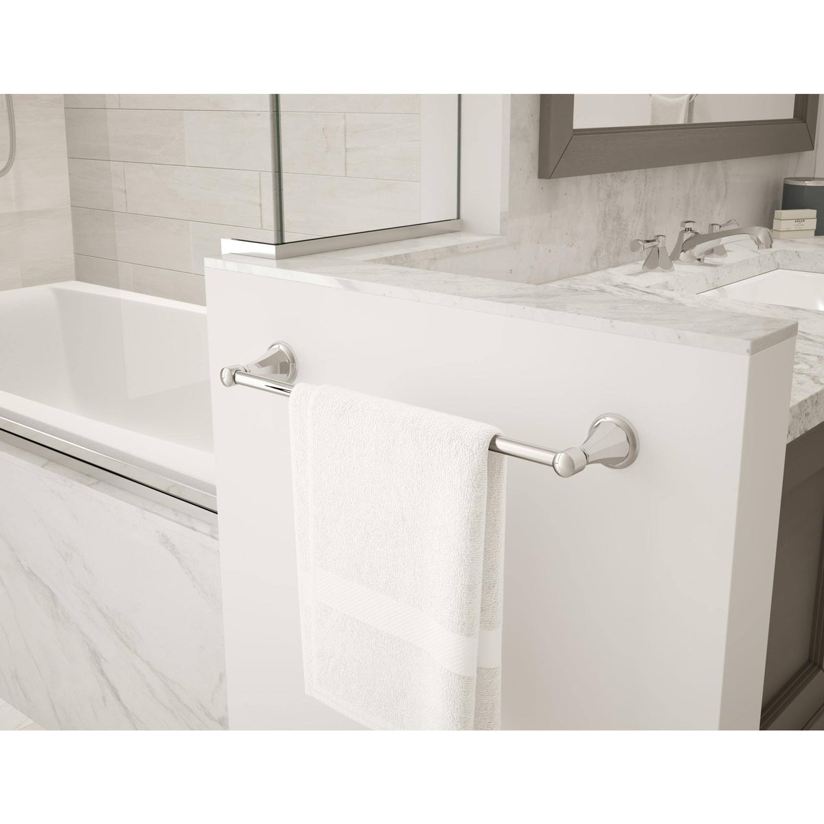 24x22 Towel Bar - Satin Nickel Q388