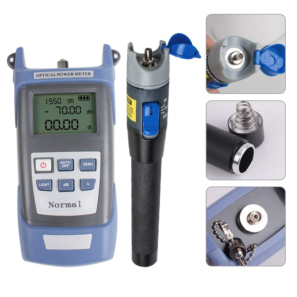 Fiber Optic FTTH Tool Kit with Fiber Cleaver & Optical Power Meter & Visual Fault Locator Z89064