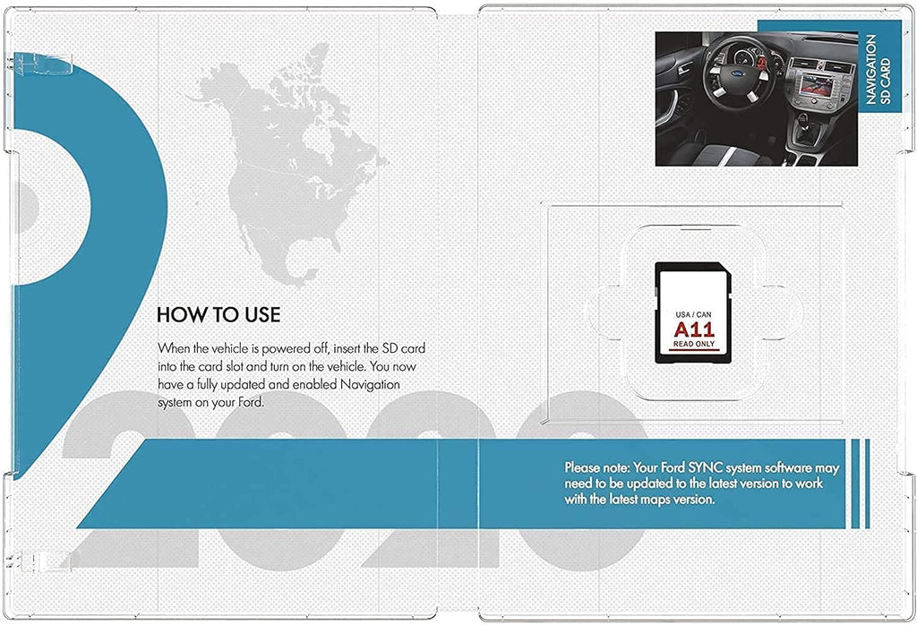 Navigation SD Card Compatible w Ford A11 V3261