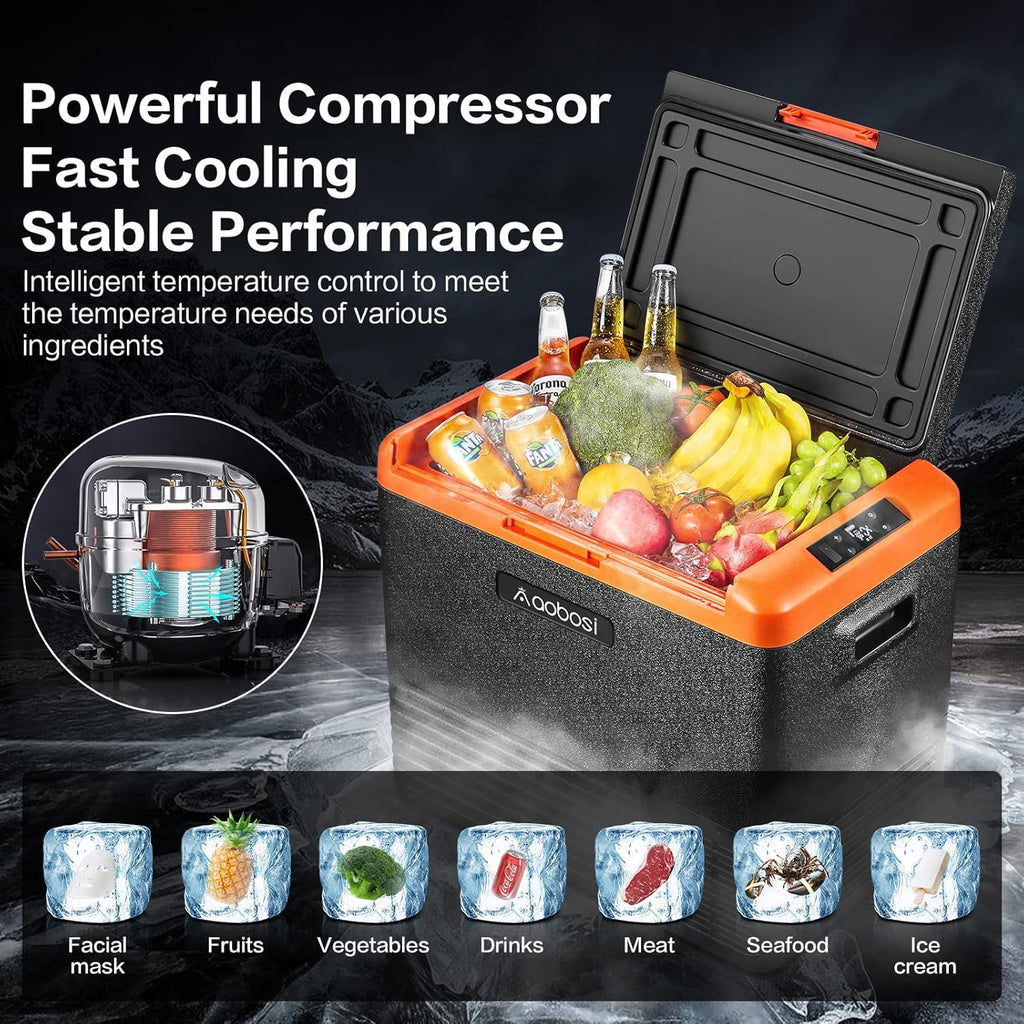 53 Quart (50L) Portable Refrigerator Freezer with Compressor Cooler L27083