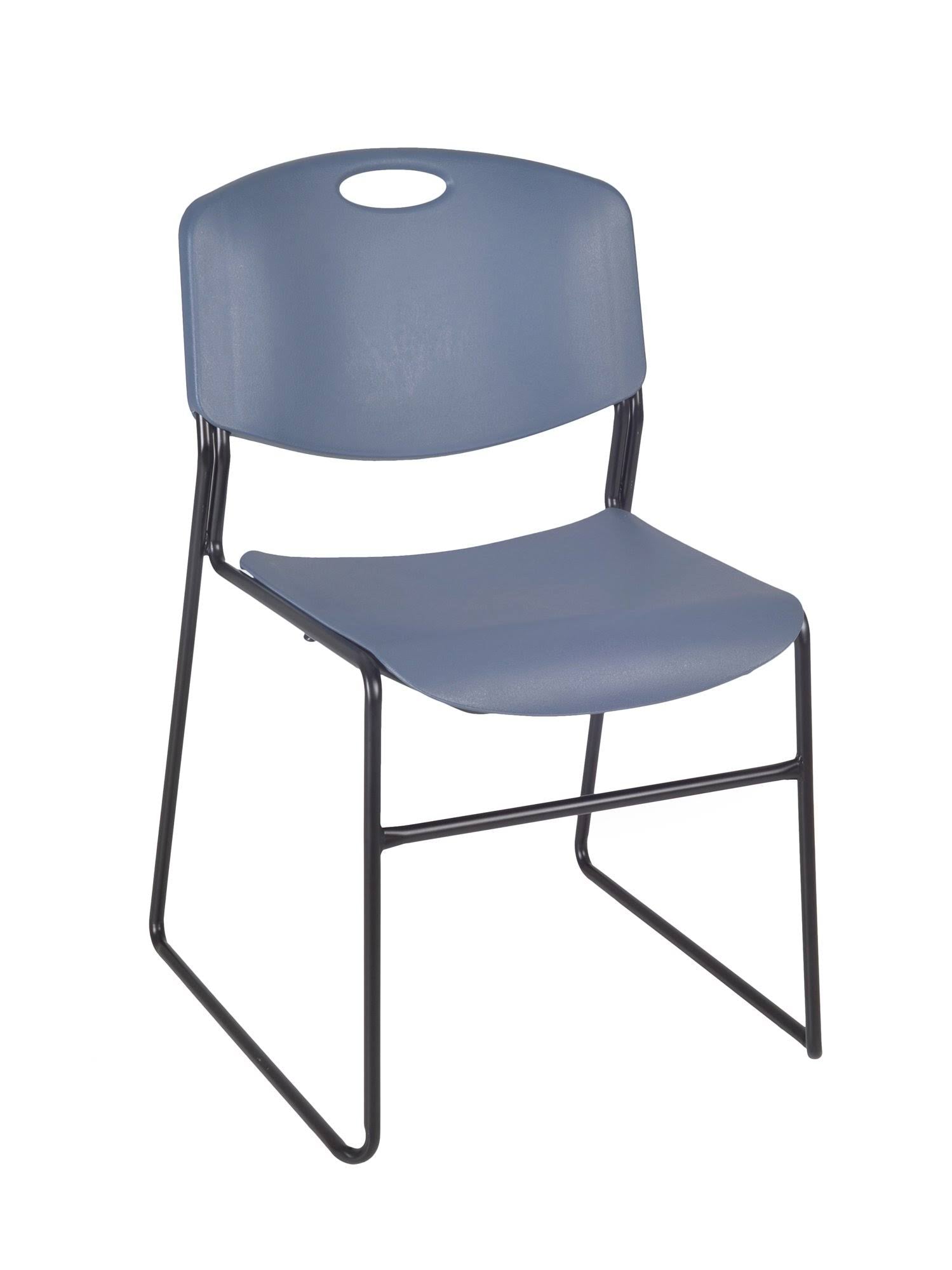 48x22 Square Breakroom Table with 4 Stack Chairs D530804