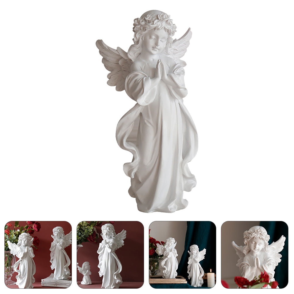 Kneeling Cherub Resin Figurine G717426