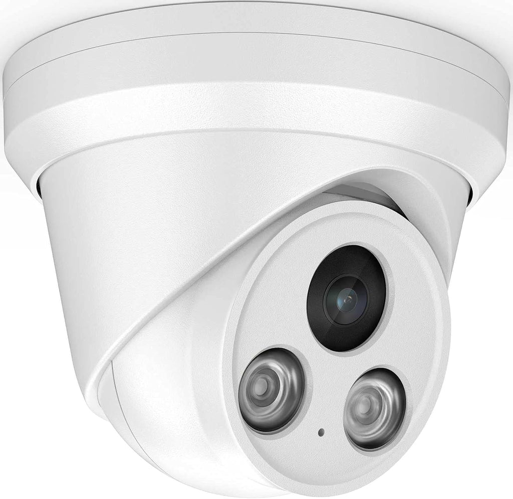 4K 8MP Outdoor PoE IP Turret Camera with Mic/Audio, 2.8mm Lens, IP67, WDR, Motion Detection D820776