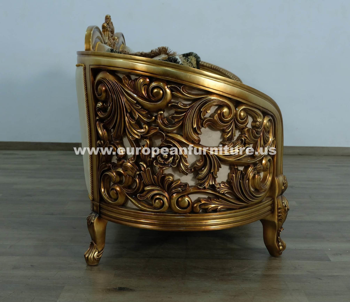 Antique-Bronze Jacquard Sofa T39820