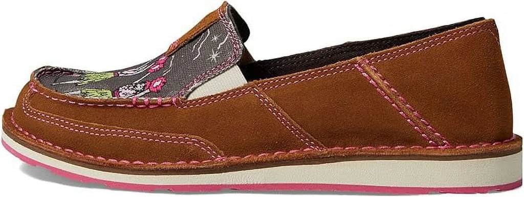 Women's Cruiser Western Aloha Boat Shoe, Nutty Bean/Hula Print, 10 10 NUTTY BEAN H593