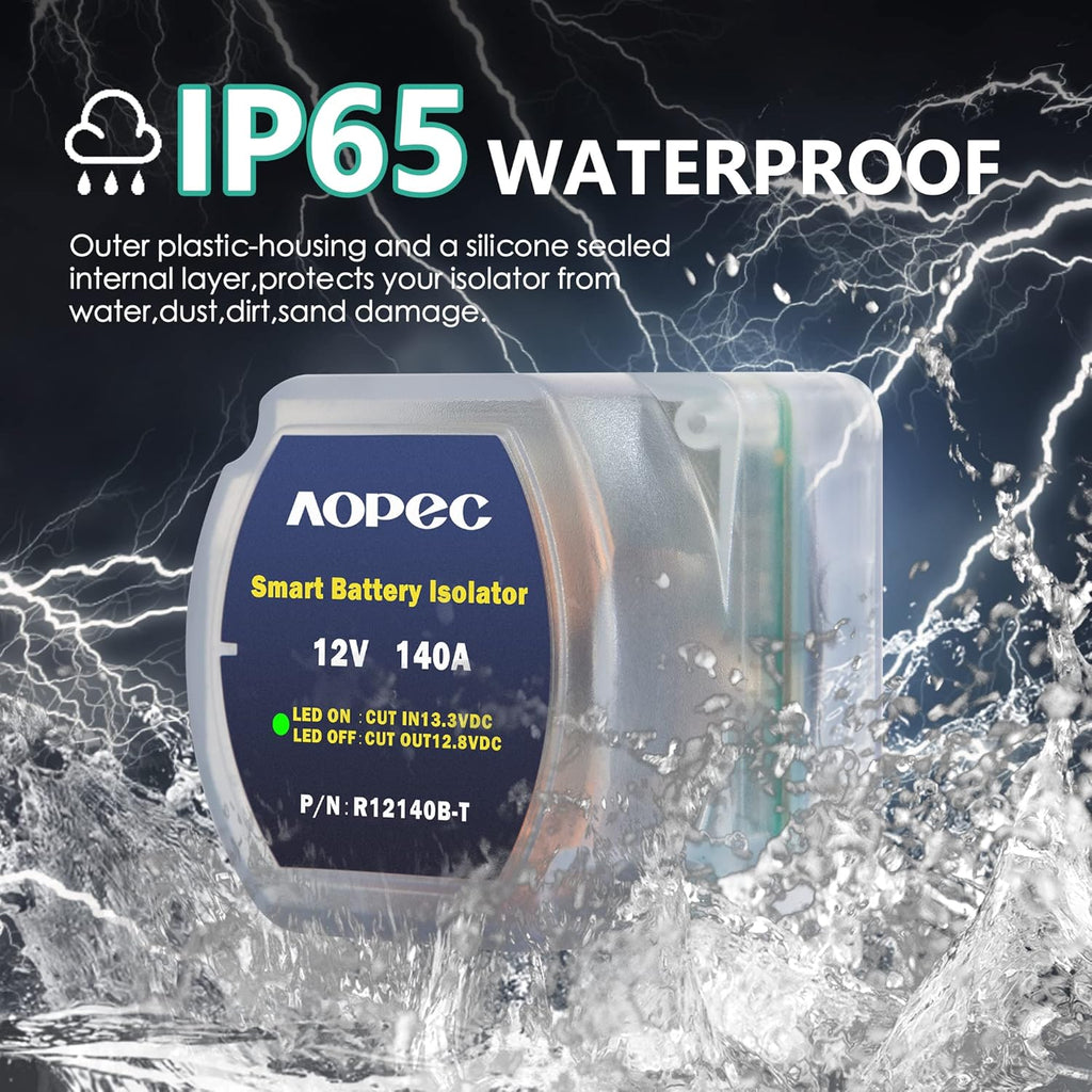 12V 140Amp Smart Waterproof Dual Battery Isolator K15883