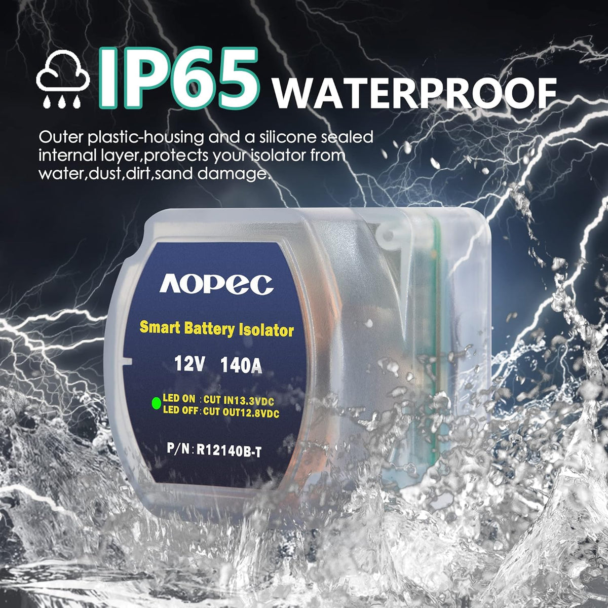 12V 140Amp Smart Waterproof Dual Battery Isolator K15883