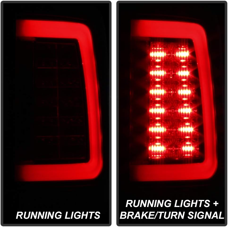 Black Smoked LED Tail Lights Pair N937