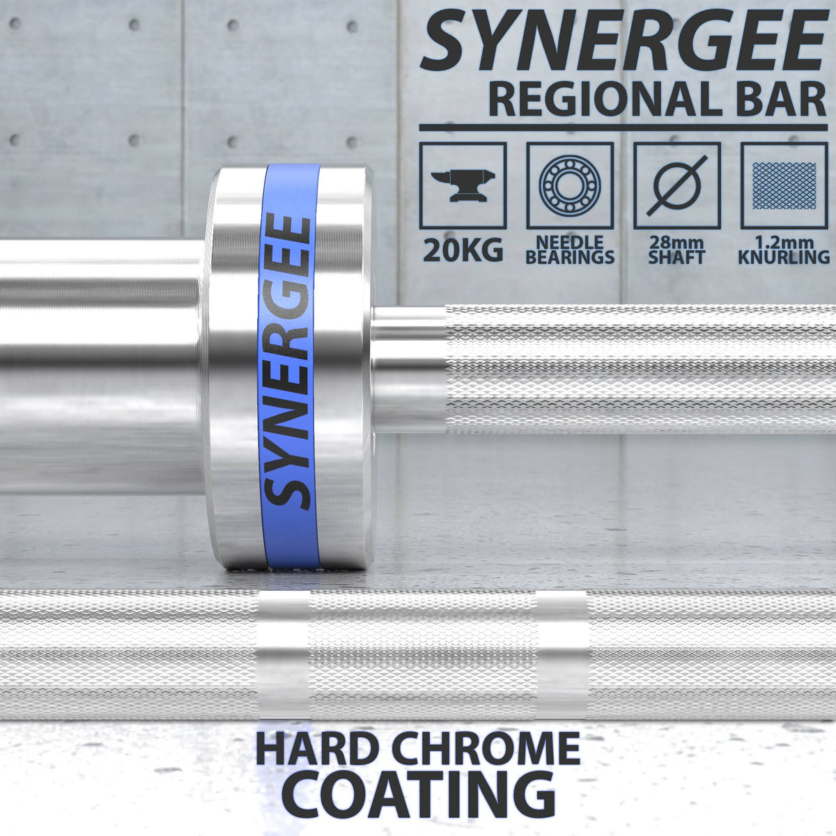 20 kg Hard Chrome Regional Barbell C918
