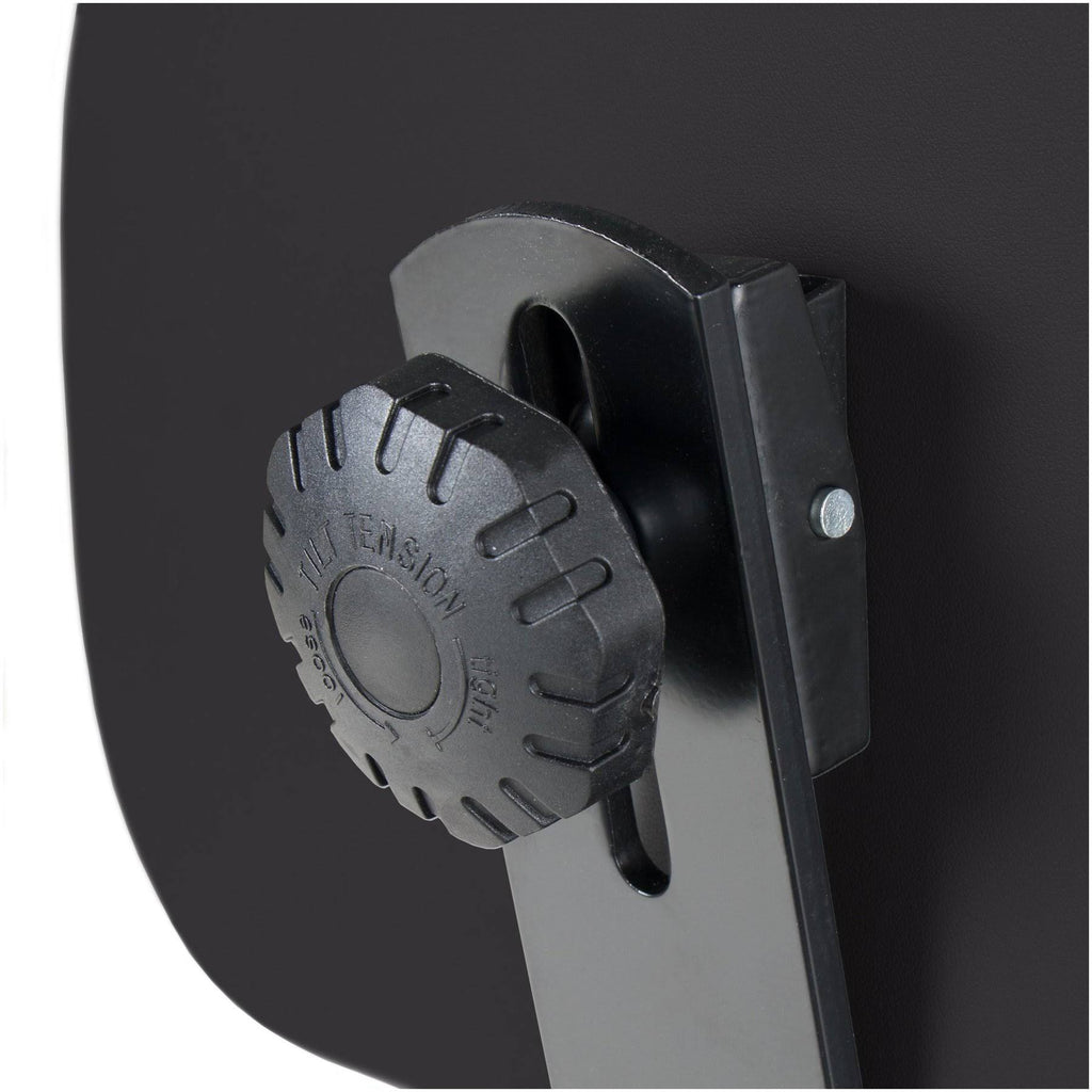 Black Rolling Stool with Back Y8794