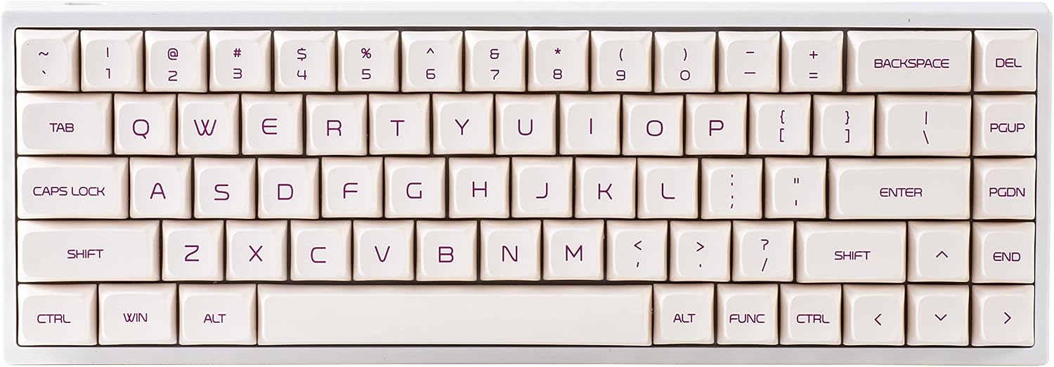 Translucent ABS Mechanical Keyboard 68-Key with Gateron Blue Switch O617822