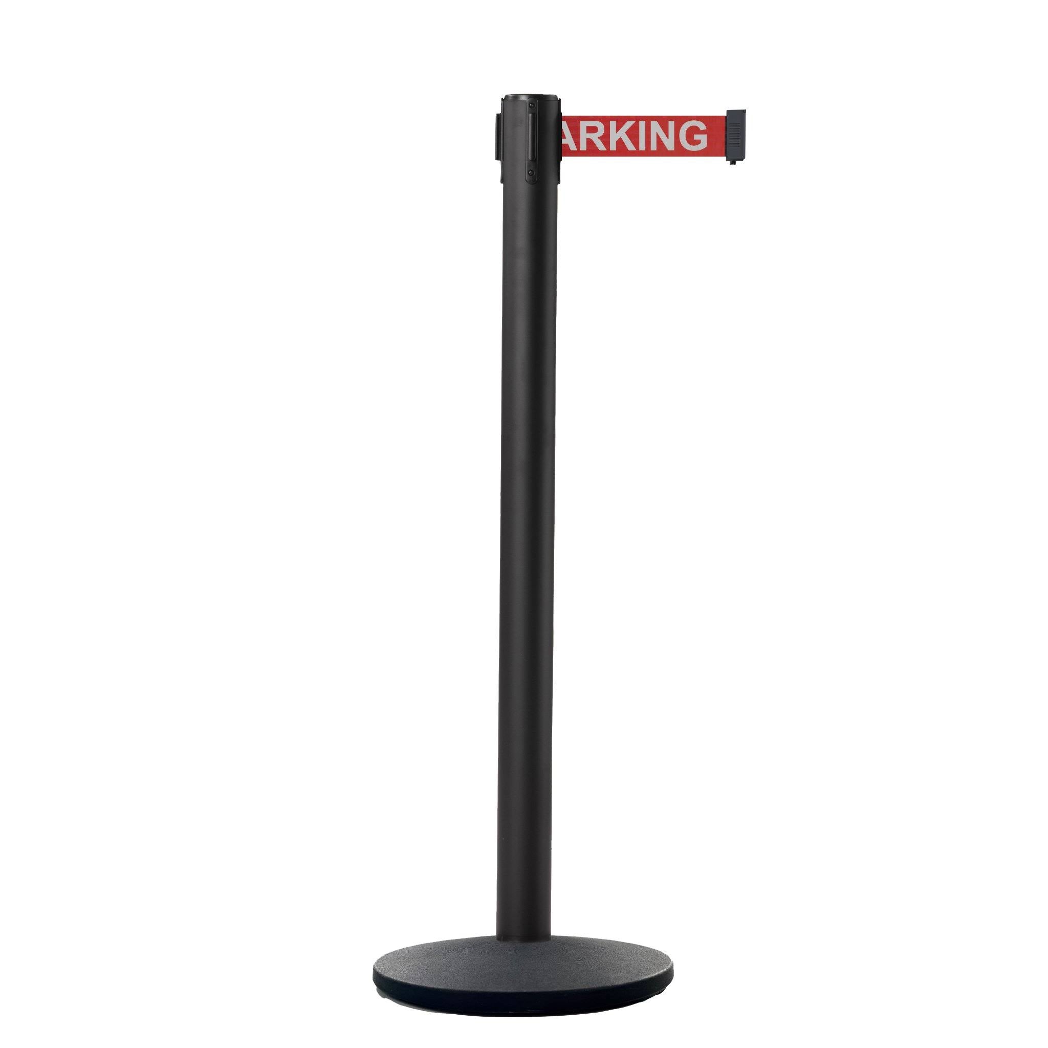 Retractable Belt Barrier Post with Cast Iron Base R73570