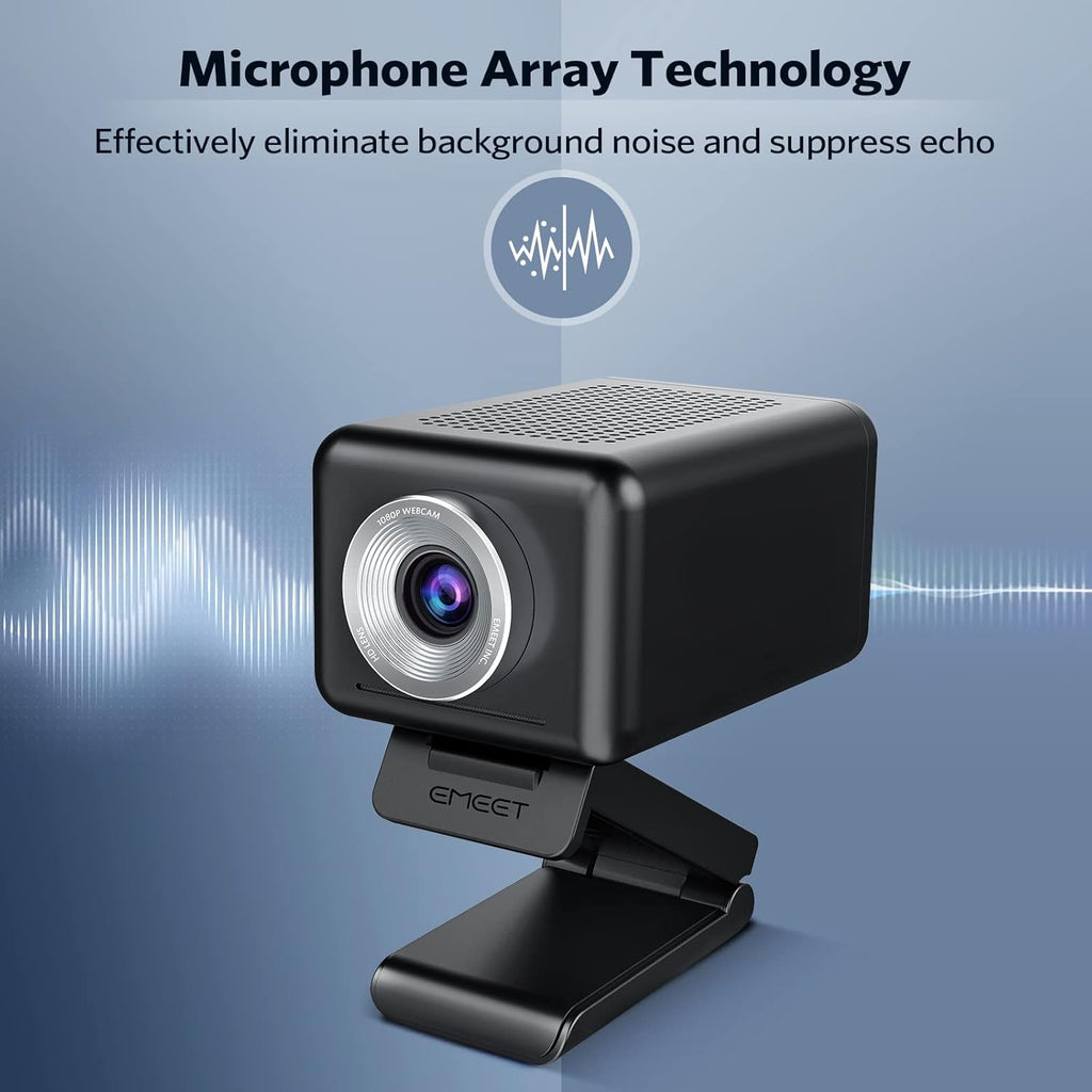 1080P 60FPS Webcam with 4 Mics and 3W Speaker U887