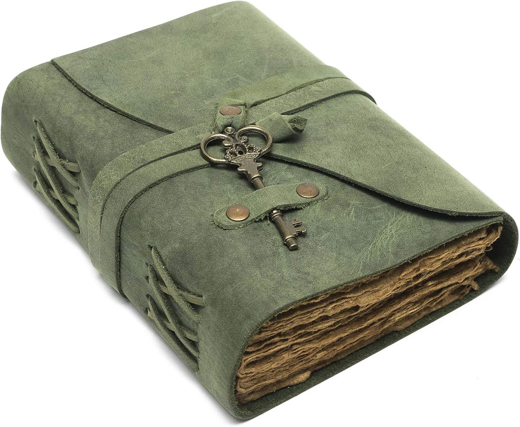 Vintage Brown Leather Bound Journal, 11.5"x8.25", Pack of 2 F7837