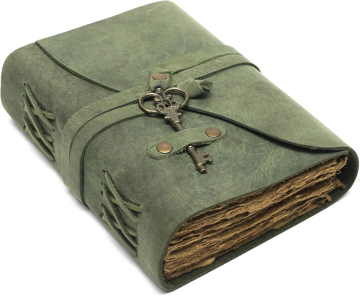 Vintage Brown Leather Bound Journal, 11.5"x8.25", Pack of 2 F7837