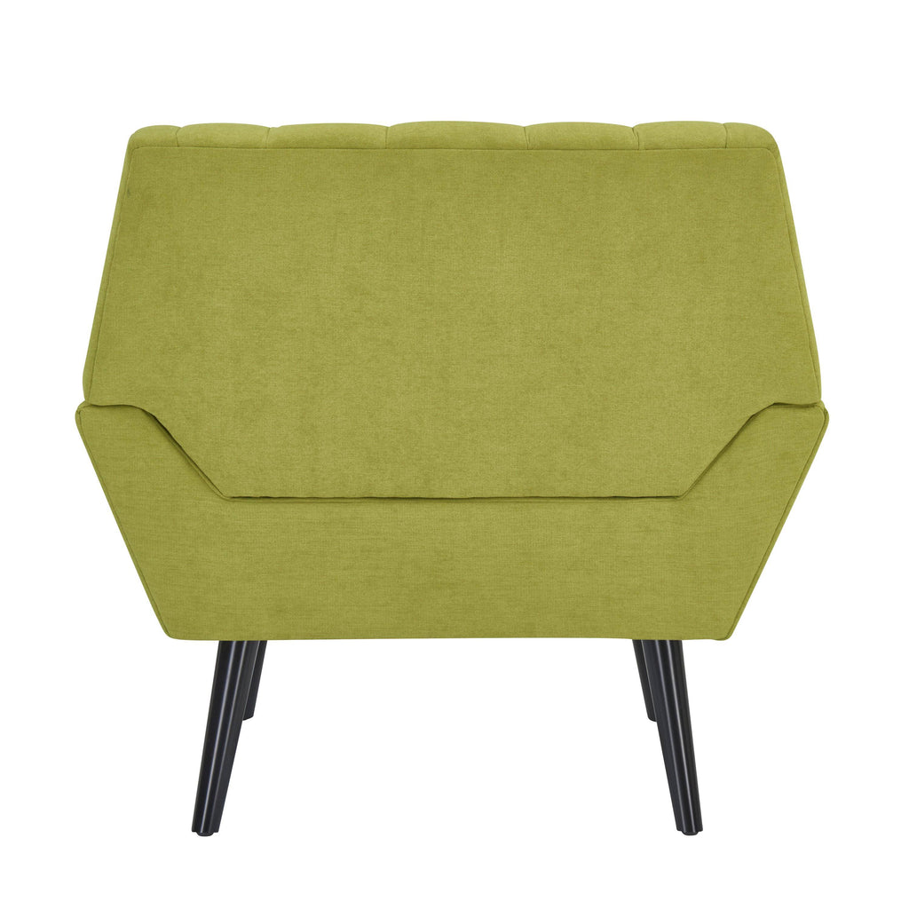 Turquoise Blue Velvet Channel Tufted Armchair Q639867