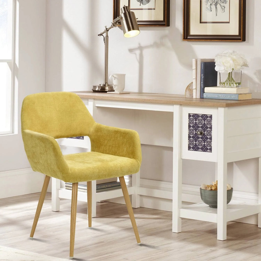Linen Dining Chair (Set of 2) (Yellow) O7624