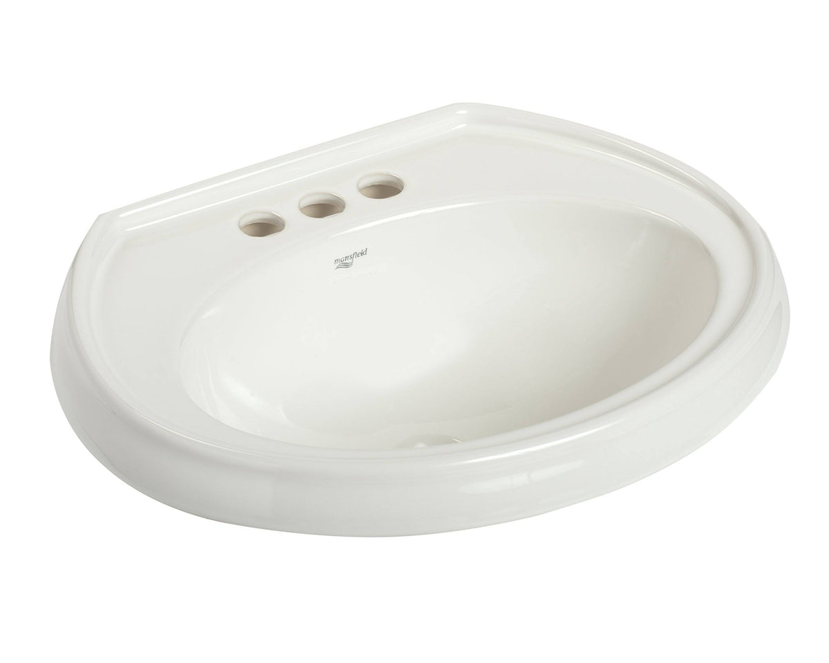 White 21 inch Vitreous China Drop in Bathroom Sink P966786