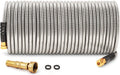 50 Feet 304 Stainless Steel Garden Hose with Brass Shut Off Valve, Pack of 2 I7980