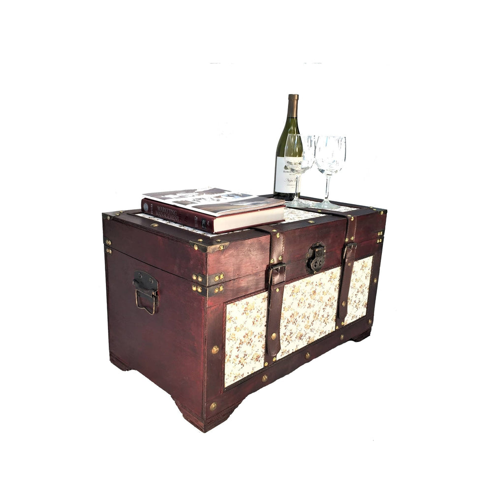 Medium Wood Storage Trunk I72296