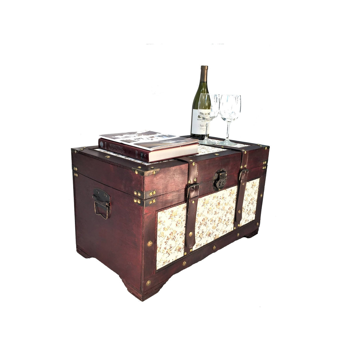 Medium Wood Storage Trunk I72296