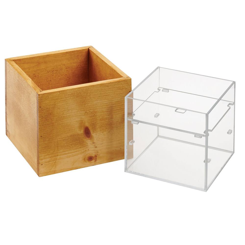 7 1/2x22 Square Condiment Organizer, Reclaimed Wood M4775