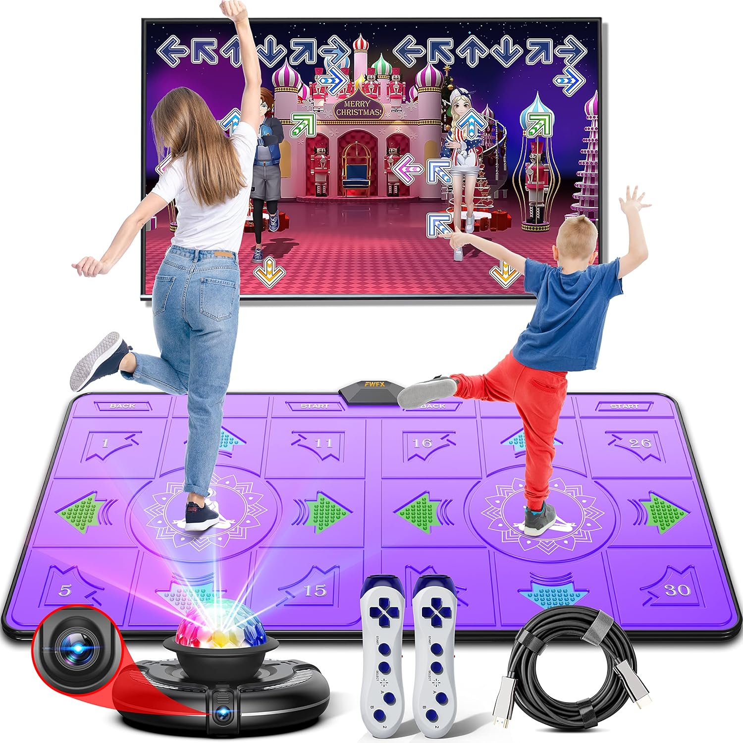 Wireless Electronic Dance Mat with HD Camera C647