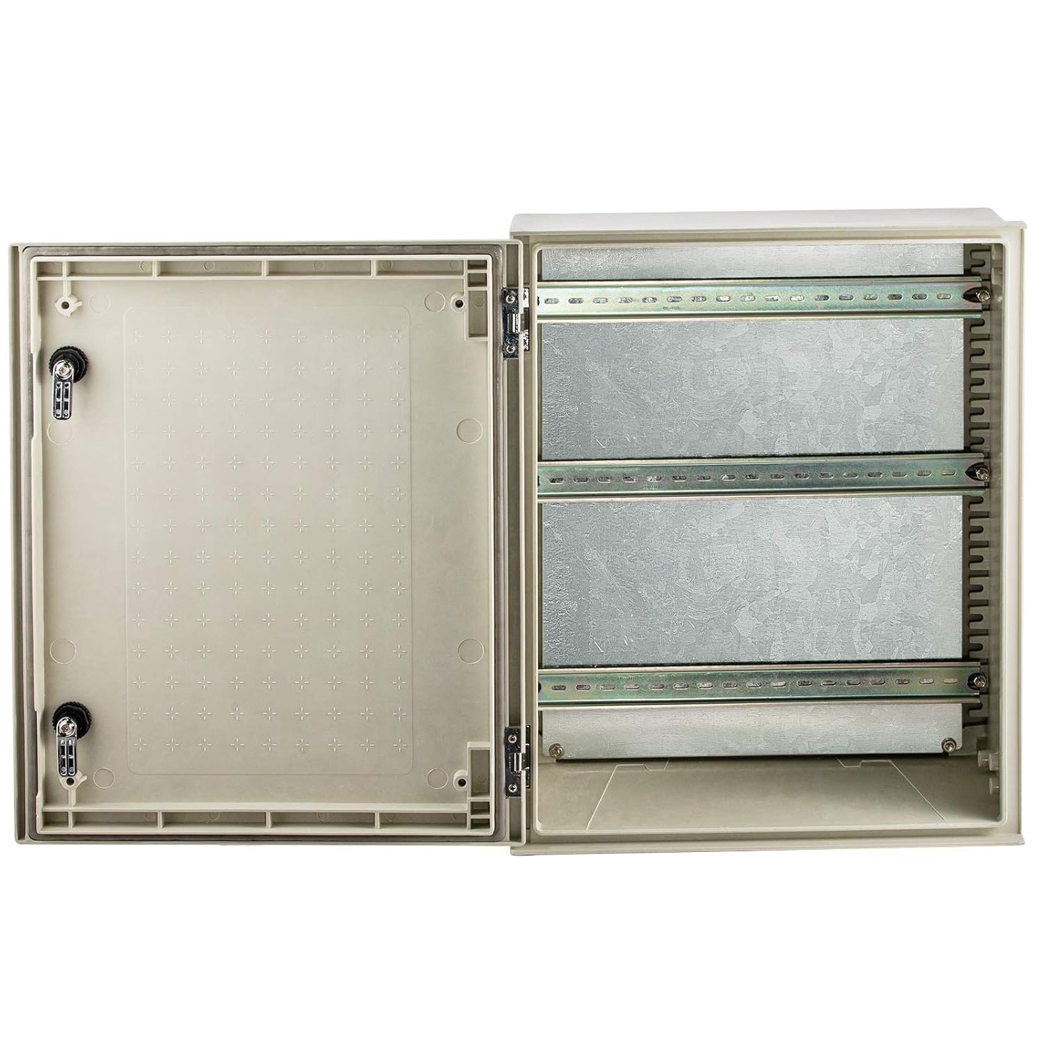 NEMA 4X Fiberglass Steel Electrical Box, 20 x 16 x 8 inches, IP66 Waterproof Hinged Junction Box M7382