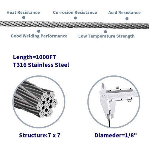 1/8' T316 Stainless Steel Cable Wire Rope O99848