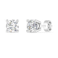 14kt White Gold Lab Grown Diamond Solitaire Stud Earrings D360854
