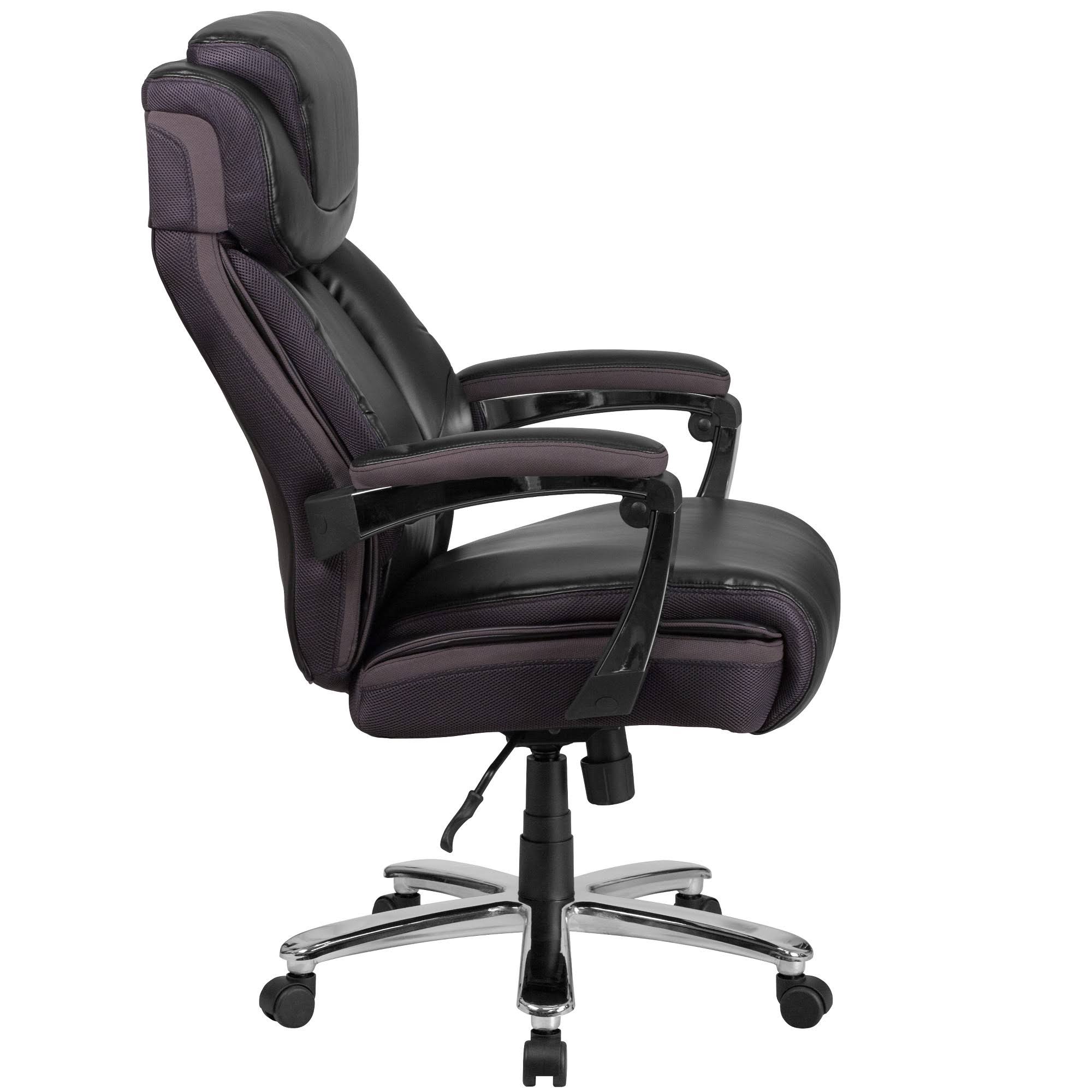 Black LeatherSoft Ergonomic Office Chair with Adjustable Headrest C2999