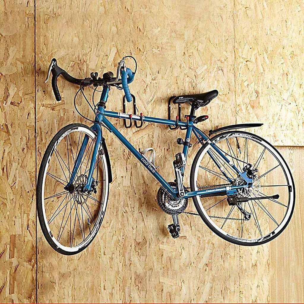 2-Piece Heavy Duty Metal Wall Mount Double J Bicycle Bike Hooks Hanger V903