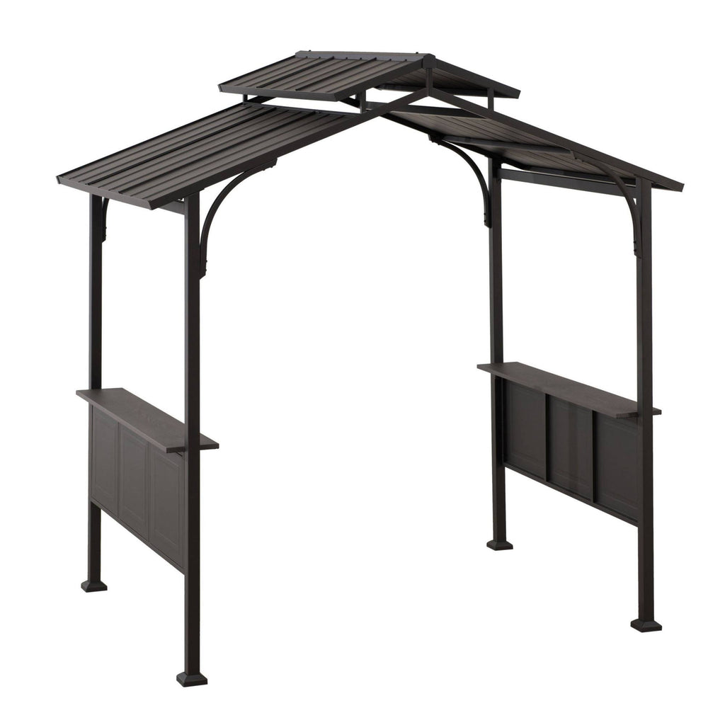 Brown Steel 2-Tier Grill Gazebo Hardtop Z94613