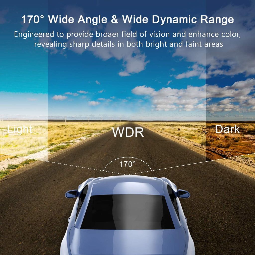 Dash Cam with 32G SD Card, 1080P FHD Car Driving Recorder 3'' IPS Screen 170° Wide Angle Dashboard Camera Aluminum Alloy Case, Parking Monitor Loop Recording Motion Detection Pack of 2 W231